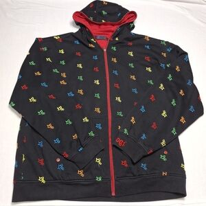 COOGI All-Over Logo Zip Hoodie Rare Y2k